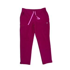 FIGS Women's Berry Pink Scrub Pants Size M Petite